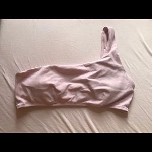 Andie pink one shoulder swim top